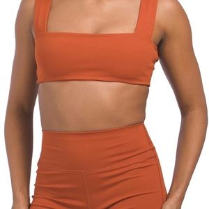 WEWOREWHAT rust workout set - bra top + leggings